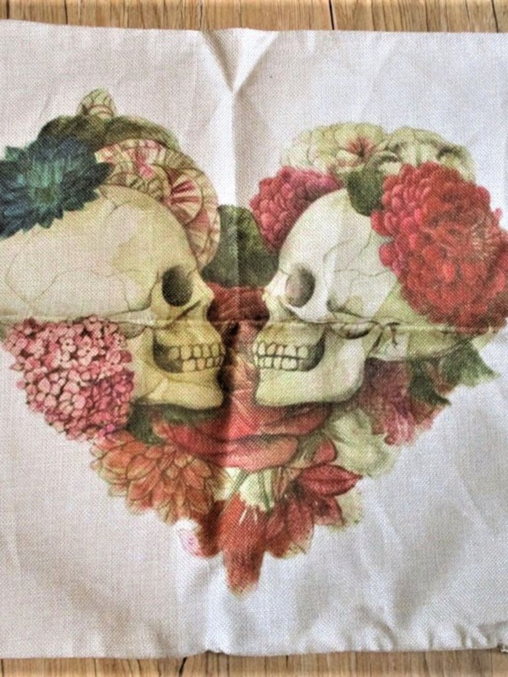 Skull Lovers Throw Pillow Case Home Halloween Valentine Decor Zipper Washable